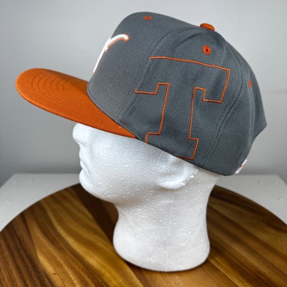 Longhorn Headwear Texas Longhorns Flat Brim Snapback Cap Gray Orange OSFA - Picture 3 of 10